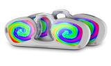 Decal Style Vinyl Skin Wrap 2 Pack for Nooz Glasses Rectangle Case Rainbow Swirl  (NOOZ NOT INCLUDED)