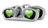 Decal Style Vinyl Skin Wrap 2 Pack for Nooz Glasses Rectangle Case Glass Heart Grunge Green  (NOOZ NOT INCLUDED)