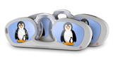 Decal Style Vinyl Skin Wrap 2 Pack for Nooz Glasses Rectangle Case Penguins on Blue  (NOOZ NOT INCLUDED)