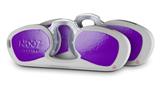 Decal Style Vinyl Skin Wrap 2 Pack for Nooz Glasses Rectangle Case Solids Collection Purple  (NOOZ NOT INCLUDED)