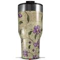 Skin Wrap Decal for 2017 RTIC Tumblers 40oz Flowers and Berries Purple (TUMBLER NOT INCLUDED)