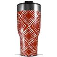 Skin Wrap Decal for 2017 RTIC Tumblers 40oz Wavey Red Dark (TUMBLER NOT INCLUDED)