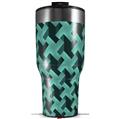 Skin Wrap Decal for 2017 RTIC Tumblers 40oz Retro Houndstooth Seafoam Green (TUMBLER NOT INCLUDED)