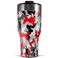 Skin Wrap Decal for 2017 RTIC Tumblers 40oz Sexy Girl Silhouette Camo Red (TUMBLER NOT INCLUDED)