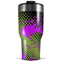 Skin Wrap Decal for 2017 RTIC Tumblers 40oz Halftone Splatter Hot Pink Green (TUMBLER NOT INCLUDED)