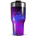 Skin Wrap Decal for 2017 RTIC Tumblers 40oz Halftone Splatter Blue Hot Pink (TUMBLER NOT INCLUDED)