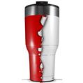 Skin Wrap Decal for 2017 RTIC Tumblers 40oz Ripped Colors Red White (TUMBLER NOT INCLUDED)