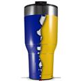 Skin Wrap Decal for 2017 RTIC Tumblers 40oz Ripped Colors Blue Yellow (TUMBLER NOT INCLUDED)