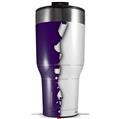 Skin Wrap Decal for 2017 RTIC Tumblers 40oz Ripped Colors Purple White (TUMBLER NOT INCLUDED)