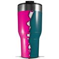 Skin Wrap Decal for 2017 RTIC Tumblers 40oz Ripped Colors Hot Pink Seafoam Green (TUMBLER NOT INCLUDED)