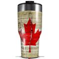 Skin Wrap Decal for 2017 RTIC Tumblers 40oz Painted Faded and Cracked Canadian Canada Flag (TUMBLER NOT INCLUDED)