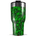 Skin Wrap Decal for 2017 RTIC Tumblers 40oz Scattered Skulls Green (TUMBLER NOT INCLUDED)