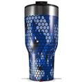 Skin Wrap Decal for 2017 RTIC Tumblers 40oz HEX Mesh Camo 01 Blue Bright (TUMBLER NOT INCLUDED)