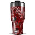 Skin Wrap Decal for 2017 RTIC Tumblers 40oz HEX Mesh Camo 01 Red Bright (TUMBLER NOT INCLUDED)