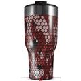 Skin Wrap Decal for 2017 RTIC Tumblers 40oz HEX Mesh Camo 01 Red (TUMBLER NOT INCLUDED)