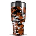 Skin Wrap Decal for 2017 RTIC Tumblers 40oz WraptorCamo Digital Camo Burnt Orange (TUMBLER NOT INCLUDED)