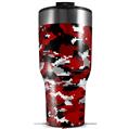 Skin Wrap Decal for 2017 RTIC Tumblers 40oz WraptorCamo Digital Camo Red (TUMBLER NOT INCLUDED)