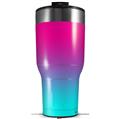 Skin Wrap Decal for 2017 RTIC Tumblers 40oz Smooth Fades Neon Teal Hot Pink (TUMBLER NOT INCLUDED)