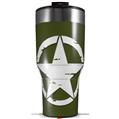 Skin Wrap Decal for 2017 RTIC Tumblers 40oz Distressed Army Star (TUMBLER NOT INCLUDED)