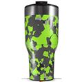 Skin Wrap Decal for 2017 RTIC Tumblers 40oz WraptorCamo Old School Camouflage Camo Lime Green (TUMBLER NOT INCLUDED)