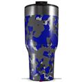 Skin Wrap Decal for 2017 RTIC Tumblers 40oz WraptorCamo Old School Camouflage Camo Blue Royal (TUMBLER NOT INCLUDED)