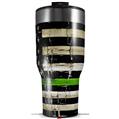 Skin Wrap Decal for 2017 RTIC Tumblers 40oz Painted Faded and Cracked Green Line USA American Flag (TUMBLER NOT INCLUDED)