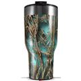 Skin Wrap Decal for 2017 RTIC Tumblers 40oz WraptorCamo Grassy Marsh Camo Neon Teal (TUMBLER NOT INCLUDED)