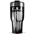 Skin Wrap Decal compatible with 2017 RTIC Tumblers 40oz Brushed USA American Flag USA (TUMBLER NOT INCLUDED)