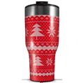 Skin Wrap Decal for 2017 RTIC Tumblers 40oz Ugly Holiday Christmas Sweater - Christmas Trees Red 01 (TUMBLER NOT INCLUDED)