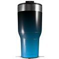 Skin Wrap Decal for 2017 RTIC Tumblers 40oz Smooth Fades Neon Blue Black (TUMBLER NOT INCLUDED)