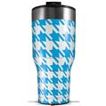 Skin Wrap Decal for 2017 RTIC Tumblers 40oz Houndstooth Blue Neon (TUMBLER NOT INCLUDED)