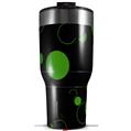 Skin Wrap Decal for 2017 RTIC Tumblers 40oz Lots of Dots Green on Black (TUMBLER NOT INCLUDED)