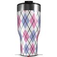 Skin Wrap Decal for 2017 RTIC Tumblers 40oz Argyle Pink and Blue (TUMBLER NOT INCLUDED)