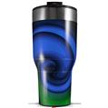 Skin Wrap Decal for 2017 RTIC Tumblers 40oz Alecias Swirl 01 Blue (TUMBLER NOT INCLUDED)
