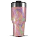 Skin Wrap Decal for 2017 RTIC Tumblers 40oz Neon Swoosh on Pink (TUMBLER NOT INCLUDED)