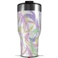 Skin Wrap Decal for 2017 RTIC Tumblers 40oz Neon Swoosh on White (TUMBLER NOT INCLUDED)