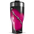Skin Wrap Decal for 2017 RTIC Tumblers 40oz Barbwire Heart Hot Pink (TUMBLER NOT INCLUDED)
