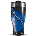 Skin Wrap Decal for 2017 RTIC Tumblers 40oz Barbwire Heart Blue (TUMBLER NOT INCLUDED)