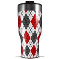 Skin Wrap Decal for 2017 RTIC Tumblers 40oz Argyle Red and Gray (TUMBLER NOT INCLUDED)