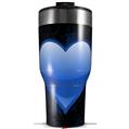 Skin Wrap Decal for 2017 RTIC Tumblers 40oz Glass Heart Grunge Blue (TUMBLER NOT INCLUDED)