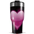 Skin Wrap Decal for 2017 RTIC Tumblers 40oz Glass Heart Grunge Hot Pink (TUMBLER NOT INCLUDED)