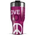 Skin Wrap Decal for 2017 RTIC Tumblers 40oz Love and Peace Hot Pink (TUMBLER NOT INCLUDED)