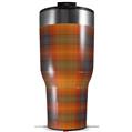 Skin Wrap Decal for 2017 RTIC Tumblers 40oz Plaid Pumpkin Orange (TUMBLER NOT INCLUDED)