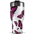Skin Wrap Decal for 2017 RTIC Tumblers 40oz Butterflies Purple (TUMBLER NOT INCLUDED)