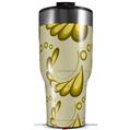 Skin Wrap Decal for 2017 RTIC Tumblers 40oz Petals Yellow (TUMBLER NOT INCLUDED)