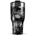Skin Wrap Decal for 2017 RTIC Tumblers 40oz Skulls Confetti White (TUMBLER NOT INCLUDED)