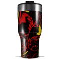 Skin Wrap Decal for 2017 RTIC Tumblers 40oz Twisted Garden Red and Yellow (TUMBLER NOT INCLUDED)