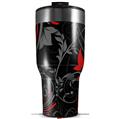 Skin Wrap Decal for 2017 RTIC Tumblers 40oz Twisted Garden Gray and Red (TUMBLER NOT INCLUDED)