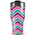 Skin Wrap Decal for 2017 RTIC Tumblers 40oz Zig Zag Teal Pink Purple (TUMBLER NOT INCLUDED)