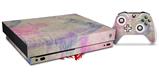 Skin Wrap compatible with XBOX One X Console and Controller Pastel Abstract Pink and Blue
